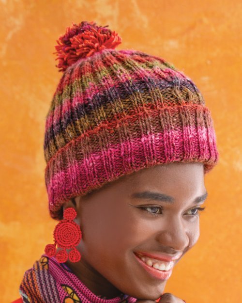 Noro Diamond Rib Hat 15513 - Fiber to Yarn